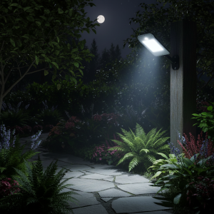 Alternative view of LUZ DE CALLE SOLAR CON SENSOR DE MOVIMIENTO Y CONTROL REMOTO PKSIP14