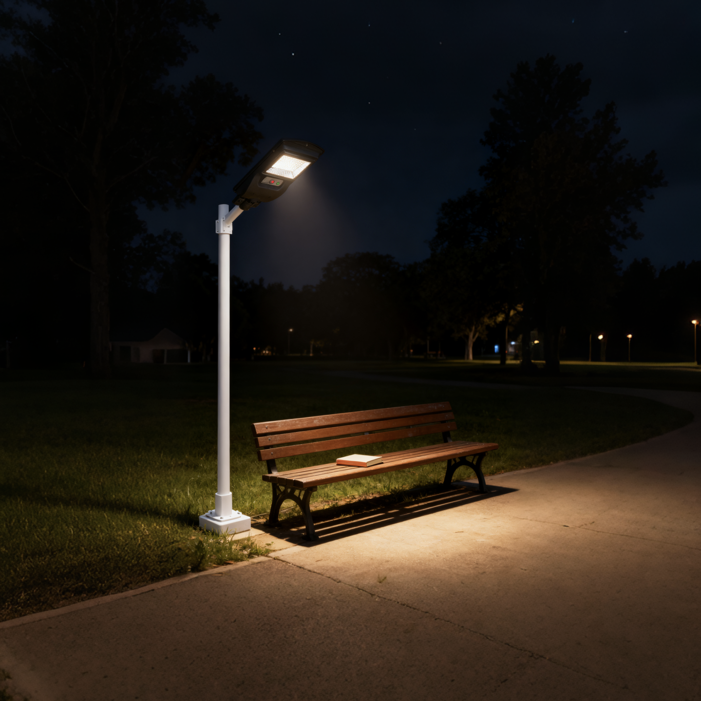 Luz calle con panel solar con sensor movimiento 20W - Imagen 2