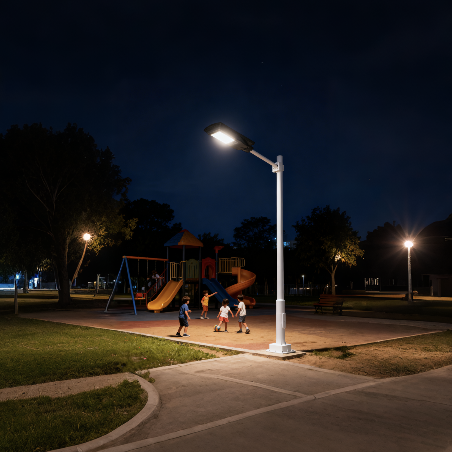 Luz calle con panel solar con sensor movimiento 20W - Imagen 5