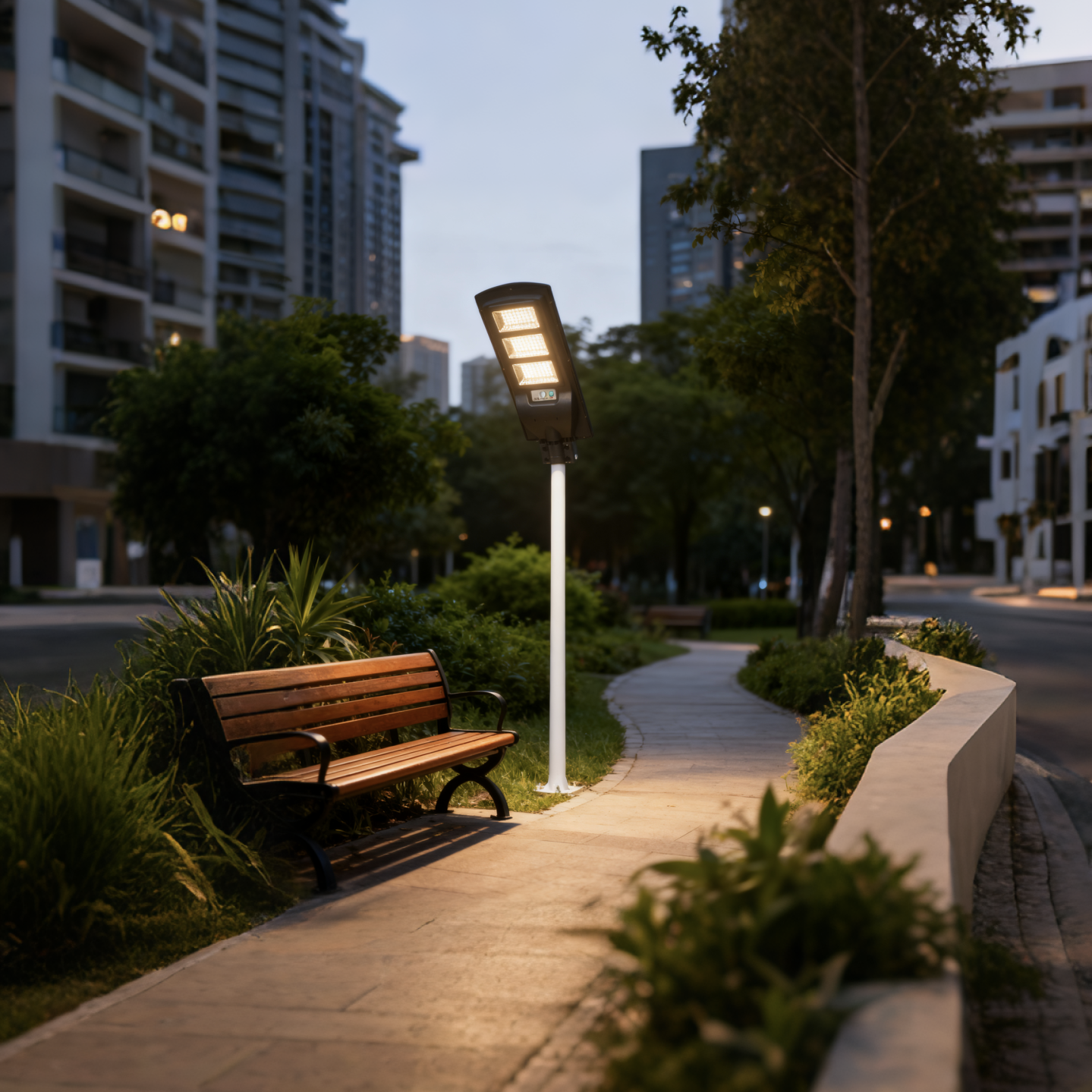 Luz calle con panel solar con sensor movimiento 60W - Imagen 4