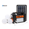 Kit de emergencia solar con Bluetooth / Linterna Frontal y Lampara lateral