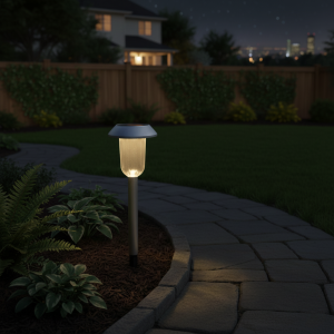 Alternative view of Estaca solar plateada 15LM